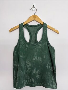 Lululemon Swiftly Tech Racerback Tank Race Length Medium Forest / Palm Court 6
